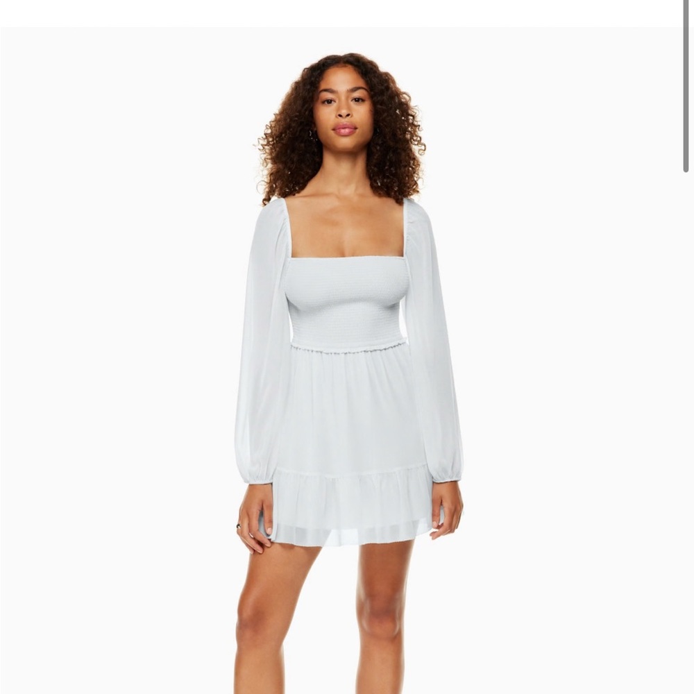 Aritzia Wilfred Tempest Mini Dress blue